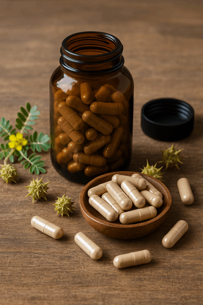 tribulus-recenze-rostlina-kapsle