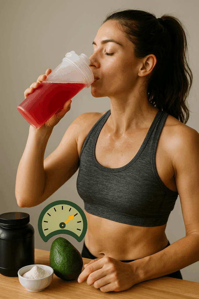 zrychleni-metabolismu-zena-shaker-avokado-napoj