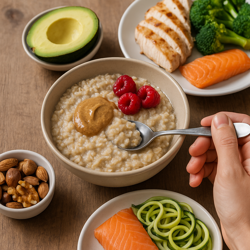 low-carb-potraviny-misa-avokado-orech-lzice-ovoce-ryba-maso