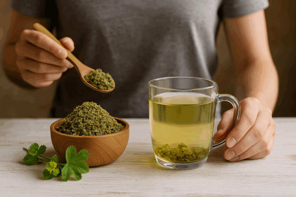 kontryhel-zlutozeleny-lzice-hrnek-rostlina-misa